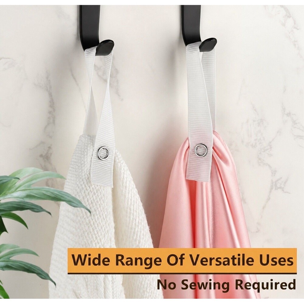 10 Piece No Sew Towel Accessory Snap Towel Hanging Strap Attach Hang Loop Quick